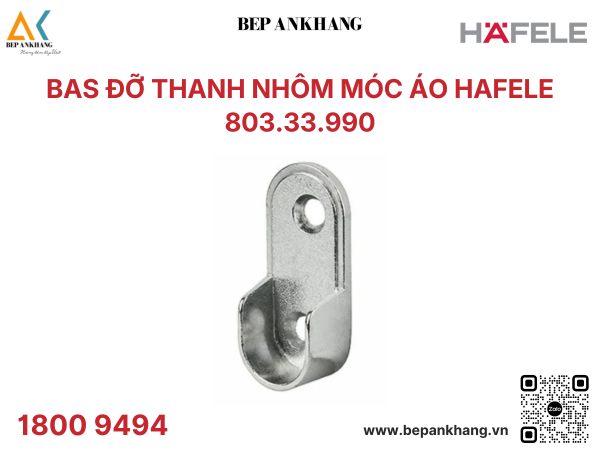Bas đỡ thanh nhôm móc áo Hafele - 803.33.990